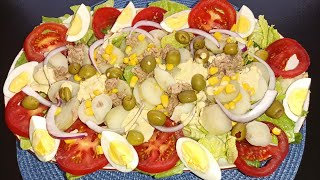 Salade de Pomme de terre Thon Oeufs durs🥗 [upl. by Dana103]