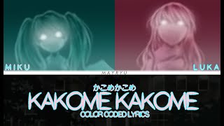 VOCALOID COLOR CODED LYRICS かこめかこめ Kakome Kakome  Hatsune Miku feat Megurine Luka KANROMENG [upl. by Teirtza]