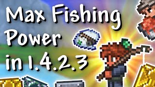 Terraria  1423 Maximum Fishing Power above 400 [upl. by Myrta]