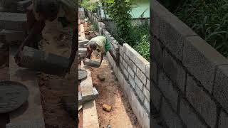 Brick Masonry Work At Site construction civilengineering civilengineer viral shorts [upl. by Adiahs]