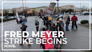 Weeklong strike starts for Fred Meyer workers  Sunrise Extra [upl. by Tabb]