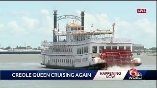 Creole Queen cruising again in New Orleans [upl. by Demaggio]