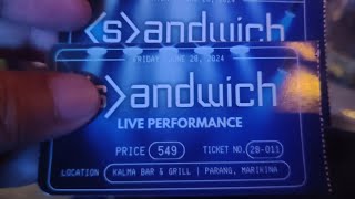 SANDWICH Live at Kalma 2nd Set  Babiles vlogs [upl. by Wonacott]