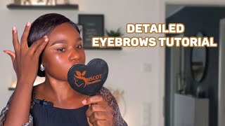 DETAILED EYEBROWS TUTORIALBeginner Friendly [upl. by Nilahs568]