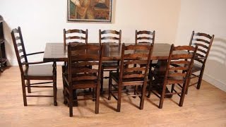 Oak Kitchen Dining Set Ladderback Chairs [upl. by Donelson]