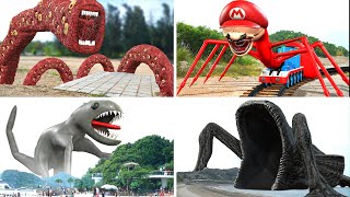 BEHEMOTHS vs LONG TRAIN EATER vs SEA EATER vs MARIO THOMAS  In real life [upl. by Leynwad798]