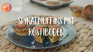 Spinatmuffins mit Röstiboden Rezept Chochdoch mit Ramona [upl. by Byran]