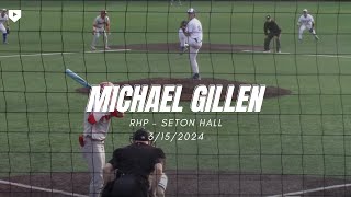 RHP Michael Gillen 25  Seton Hall  31524 [upl. by Alpheus]