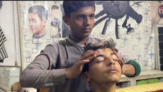 ASMR HEAD Massage 💆‍♂️ A Wonderful asmr Sleep Therapy On a Young Customer backhead massage [upl. by Ardnad943]