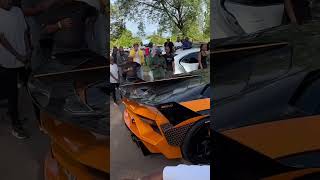 A V12 Lamborghini engine start and Exhaust sound content automobile lamborghini aventador [upl. by Attenyw]