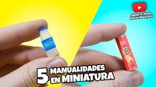 5 MANUALIDADES EN MINIATURA FÁCILES DE HACERDIY [upl. by Glynnis]