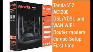 Tenda V12 AC1200 Dualband Wi Fi Gigabit VDSLADSL Modem Router [upl. by Eiloj5]