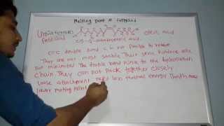 Melting point of saturatedamp unsaturated fatty acid [upl. by Oht]