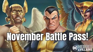 DC Heroes amp Villains November Battle Pass [upl. by Ottavia]