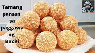 The right way to make Buchi  Sesame Balls homemade howtomake paanogumawa ENGLISH SUB [upl. by Lhary]