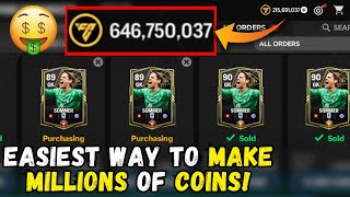 BEST WAY TO MAKE MILLIONS OF COINS IN FC MOBILE THIS MARKET TRICK IS INSANE [upl. by Alfie974]