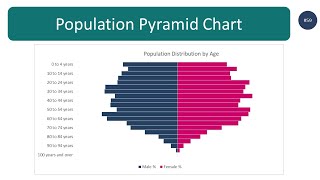 How to create Population Pyramid Chart in Excel step by step guide [upl. by Suelo]