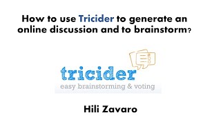 How to Use Tricider for Online discussions and Brainstorming [upl. by Rysler]