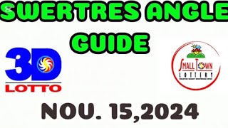 3D LOTTO AND ALL STL SWER3 ANGLE GUIDE NOVEMBER 152024 [upl. by Richter740]