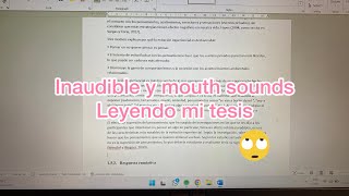 ASMR inaudible y mouth sounds 🥸 Leyendo mi tesis de Psicología  ASMR en español 🩷 [upl. by Miculek]