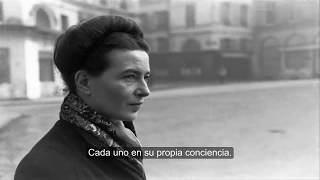 Simone de Beauvoir acerca del existencialismo y Dios entrevista subespañol [upl. by Ahsertal26]