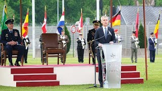 NATO Secretary General at SACEUR change of command ceremony 03 MAY 2019 [upl. by Nwahsram]