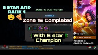 Saga Incursion With 5 STAR champion zone 1 to 15  Marvel Contest of Champions [upl. by Romonda]