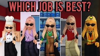 Top 5 BEST Jobs In BLOXBURG  roblox [upl. by Cybill291]