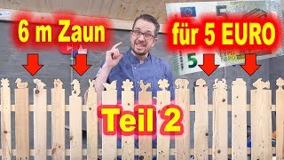 6 Meter Zaun für 5 Euro⎮Kinderzaun⎮Gartenzaun⎮Lattenzaun⎮Zaun aus Paletten⎮Palettenzaun⎮tobiebel 2 [upl. by Rebeh437]