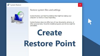 Windows 10  How to Create a System Restore Point [upl. by Holmun]