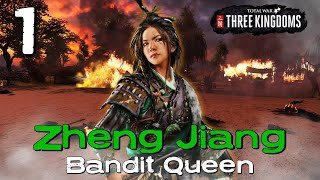 RISE OF THE BANDIT QUEEN  Zheng Jiang  Total War Three Kingdoms  Romance Stream Campaign 1 [upl. by Adelaide]