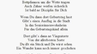 Gedicht zum Geburtstag  Wettkampf im Altersheim  lustig lustig tralalala [upl. by Airyt]