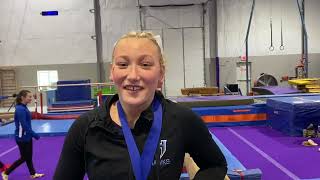 Interview Hockinsons Celia Racanelli wins district gymnastics allaround title [upl. by Gredel74]