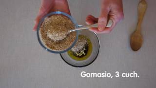 Receta de espinacas con salsa de soja y gomasio  MERKABIO [upl. by Warp]