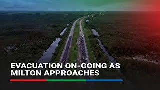 Florida evacuations captured by drone as Hurricane Milton approaches [upl. by Nesbitt]