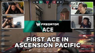 STREAMER REACTION TO FIRST ACE IN ASCENSION PACIFIC BY RVNT SULTAN [upl. by Siuqaj678]