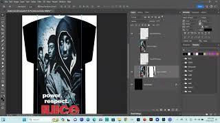 How to set up 13×19 All Over Sublimation TShirt for print  ET 8550  Using Photoshop tupacshakur [upl. by Aihsi]