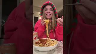 Trisha paytas eats Bolognese [upl. by Danais]