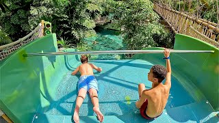 Steep Wide Waterslide at Center Parcs De Eemhof Netherlands [upl. by Beller371]