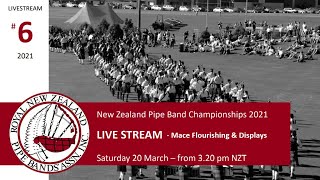 Mace Flourishing and Displays  NZ National Pipe Band Contest  2021 [upl. by Enomas636]