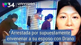 Una mujer es arrestada por supuestamente envenenar a su esposo con Drano [upl. by Azal484]