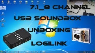 LogiLink 71 Kanal USB Sound Box  UnboxingReviewInstallation [upl. by Zachar]