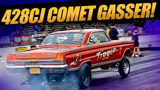 1965 Comet Gasser 428 Cobra Jet quotTiggerquot Mercury Runs 10s [upl. by Ivens987]