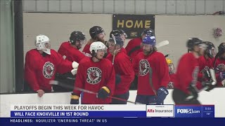 Havoc kick off SPHL postseason action with Knoxville [upl. by Norvall660]