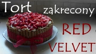 Tort  zakręcony red velvet kajmanowa [upl. by Ydniw]