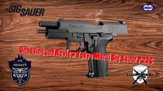 Unboxing und Review Tokyo Marui Sig Sauer P226 Rail TEAMKMLHUSKYS softair [upl. by Malcah]