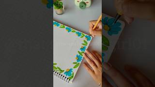 PAGE BORDER 💙🌿  Front page decoration shorts ytshorts [upl. by William]