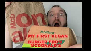 McPlant REVIEW  McDonalds Vegan Burger [upl. by Yedorb292]