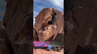 Van Betten Arete V3  Kraft Boulders Red Rock [upl. by Llecrad]