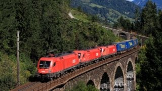 Züge auf der Tauernbahn bei Bad Hofgastein am 280812 [upl. by Afton]